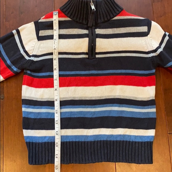 Boys Palomino Multi Striped Half Zip Sweater - Picture 6 of 7